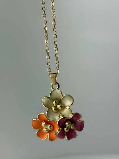 Anti Tarnish Multicolour Pendant Set