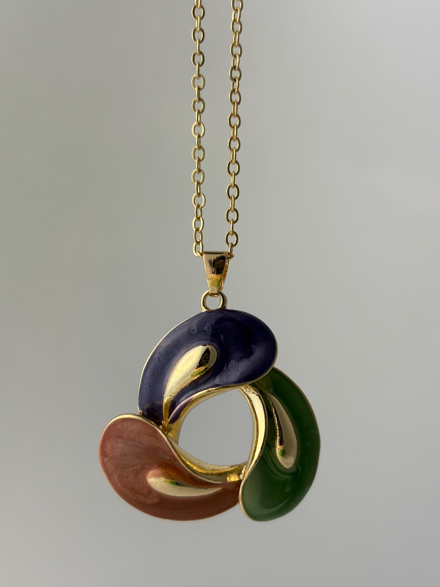 Anti Tarnish Multicolour Pendant Set