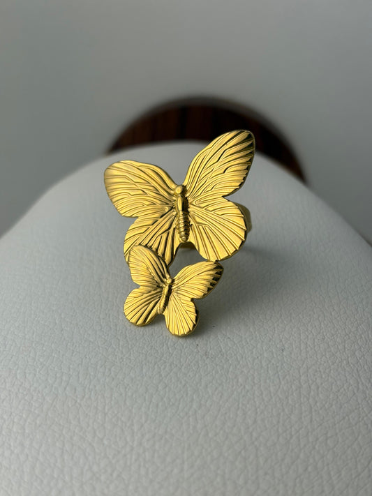 Anti Tarnish Butterfly Ring ( Adjustable )