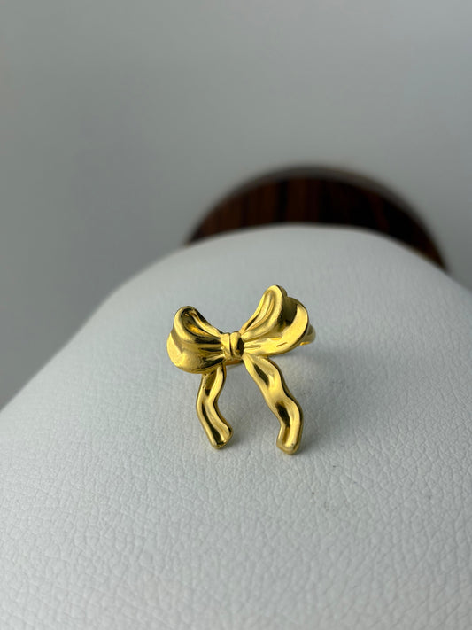 Anti Tarnish Bow Ring ( Adjustable )
