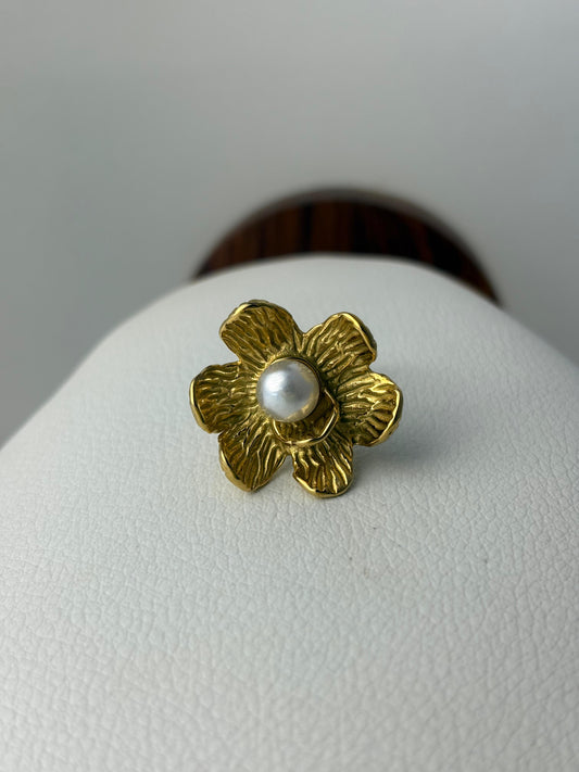 Anti Tarnish Pearl Ring ( Adjustable )