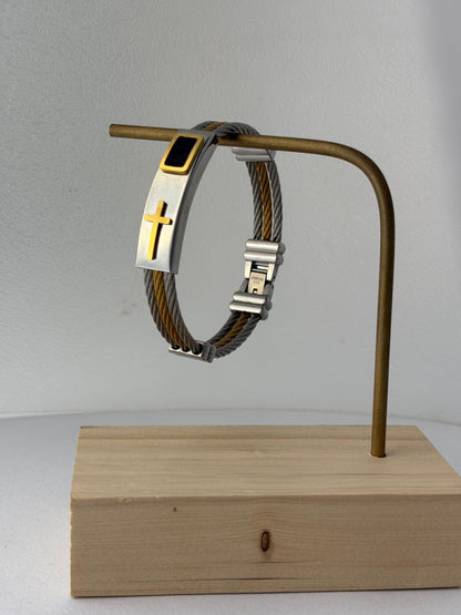 Dual Toned Bracelet For Men