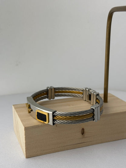 Dual Toned Bracelet For Men