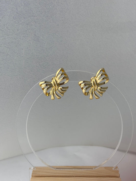 Gold Bow Earrings