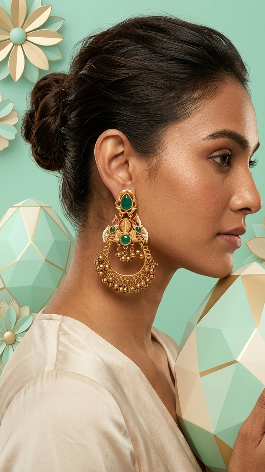 Emerald Mayura Chandbali