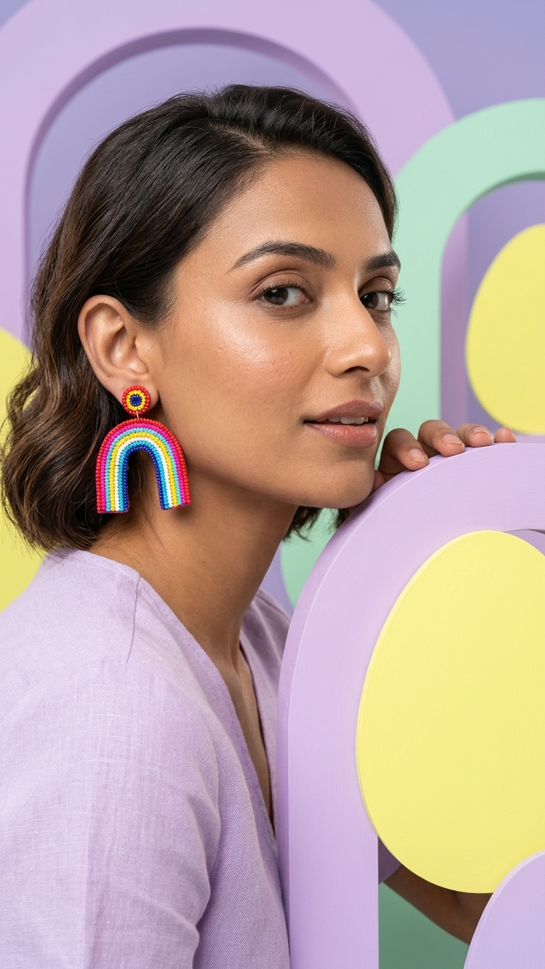 Rainbow Handmade Earrings