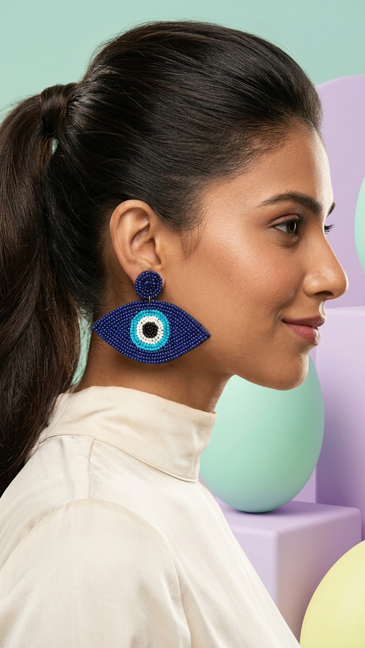 Evil Eye Beaded Earrings