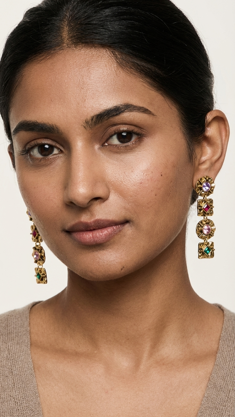 Rosé Prism Drop Earrings