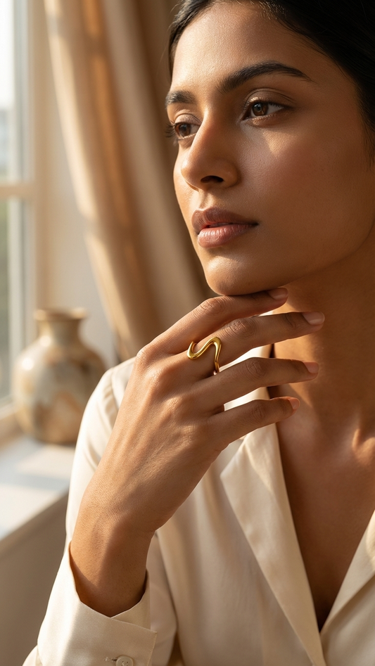 Aura Curve Open Ring