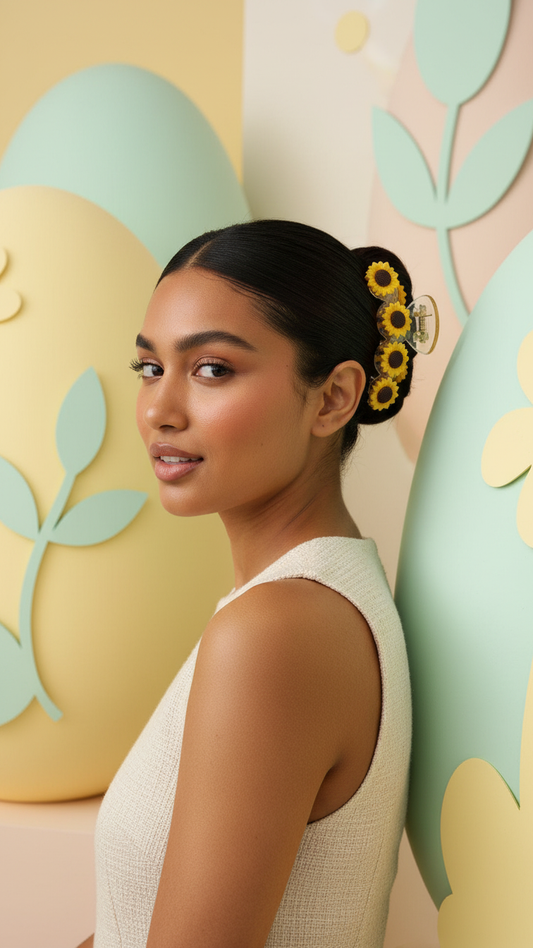 Sunny Bloom Sunflower Hair Claw Clip