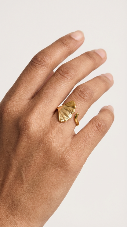 Aurora Leaf Statement Ring