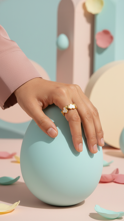 White Resin Statement Ring