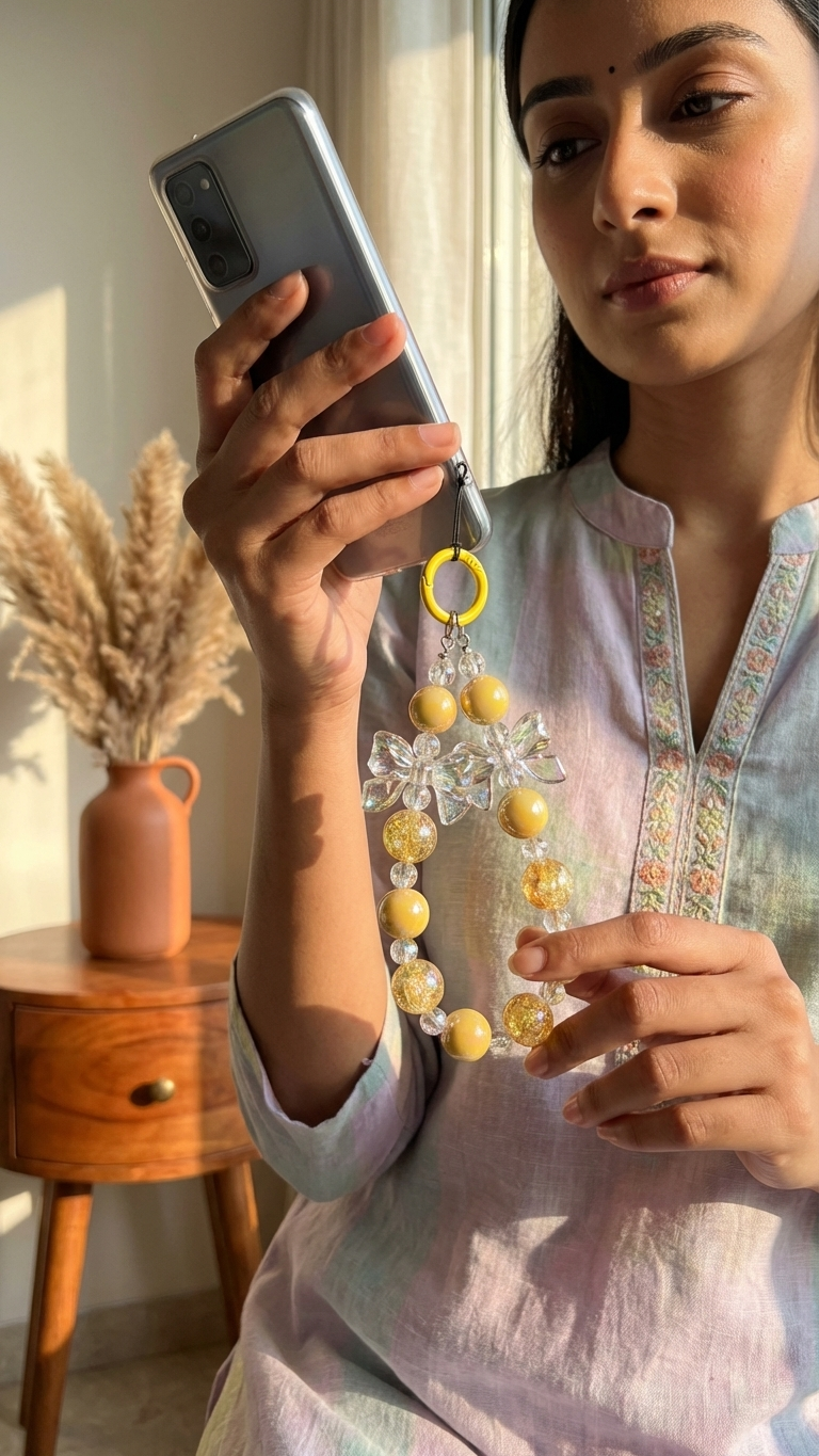 Phone Charms in Crystal Beads