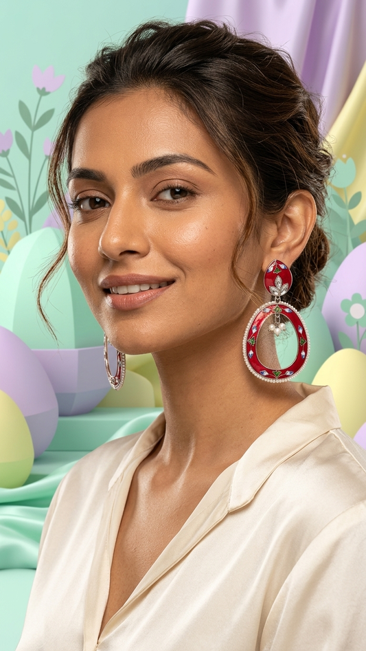 Colourful Hand Painted Earrings