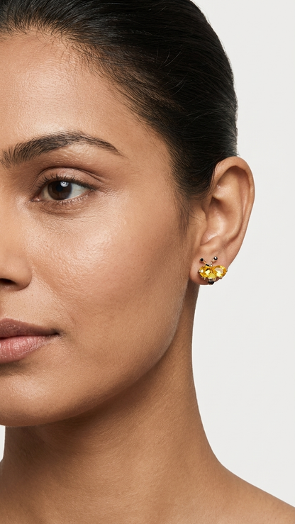 Golden Honeybee Stud Earrings
