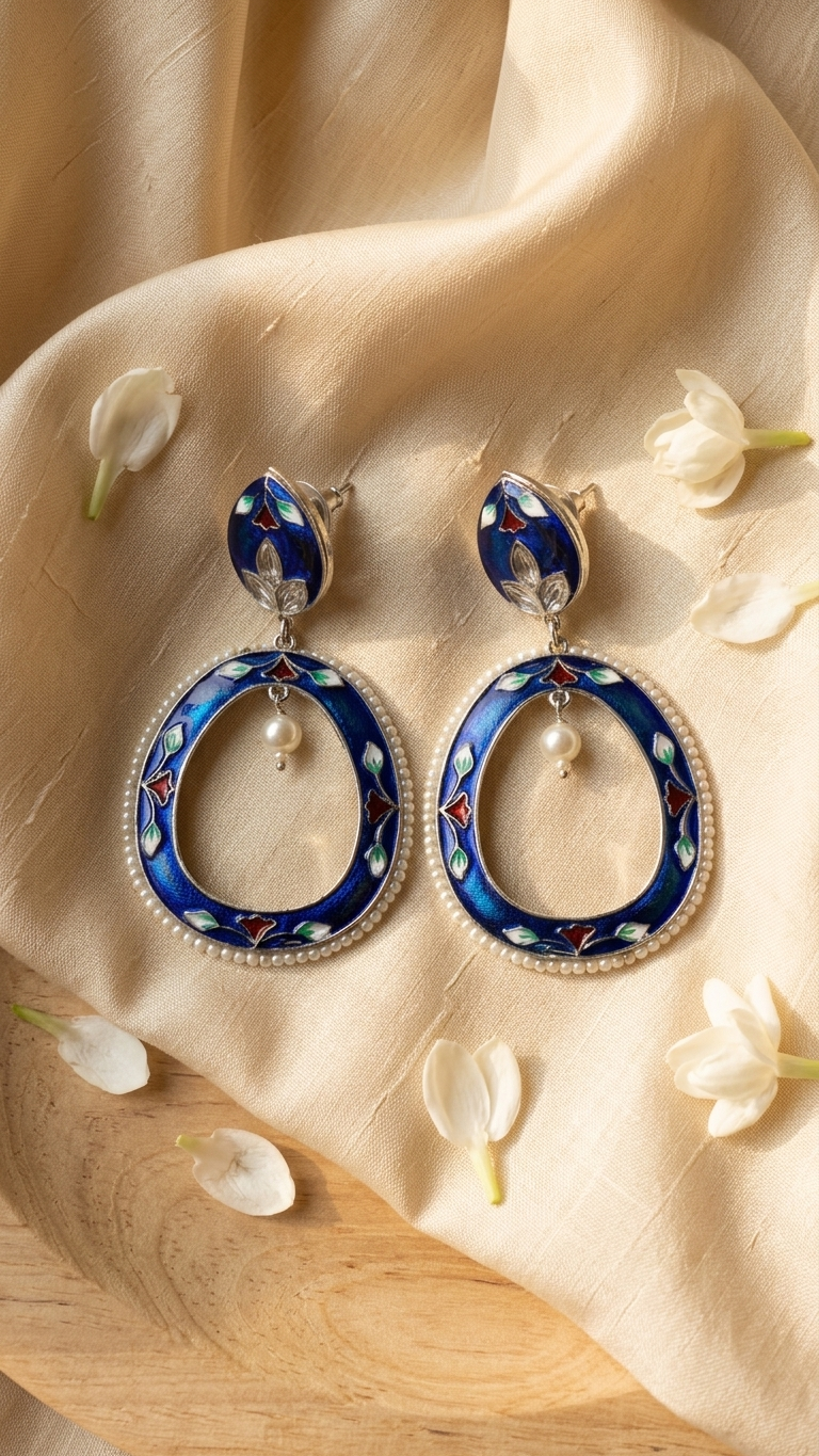 Colourful Hand Painted Earrings