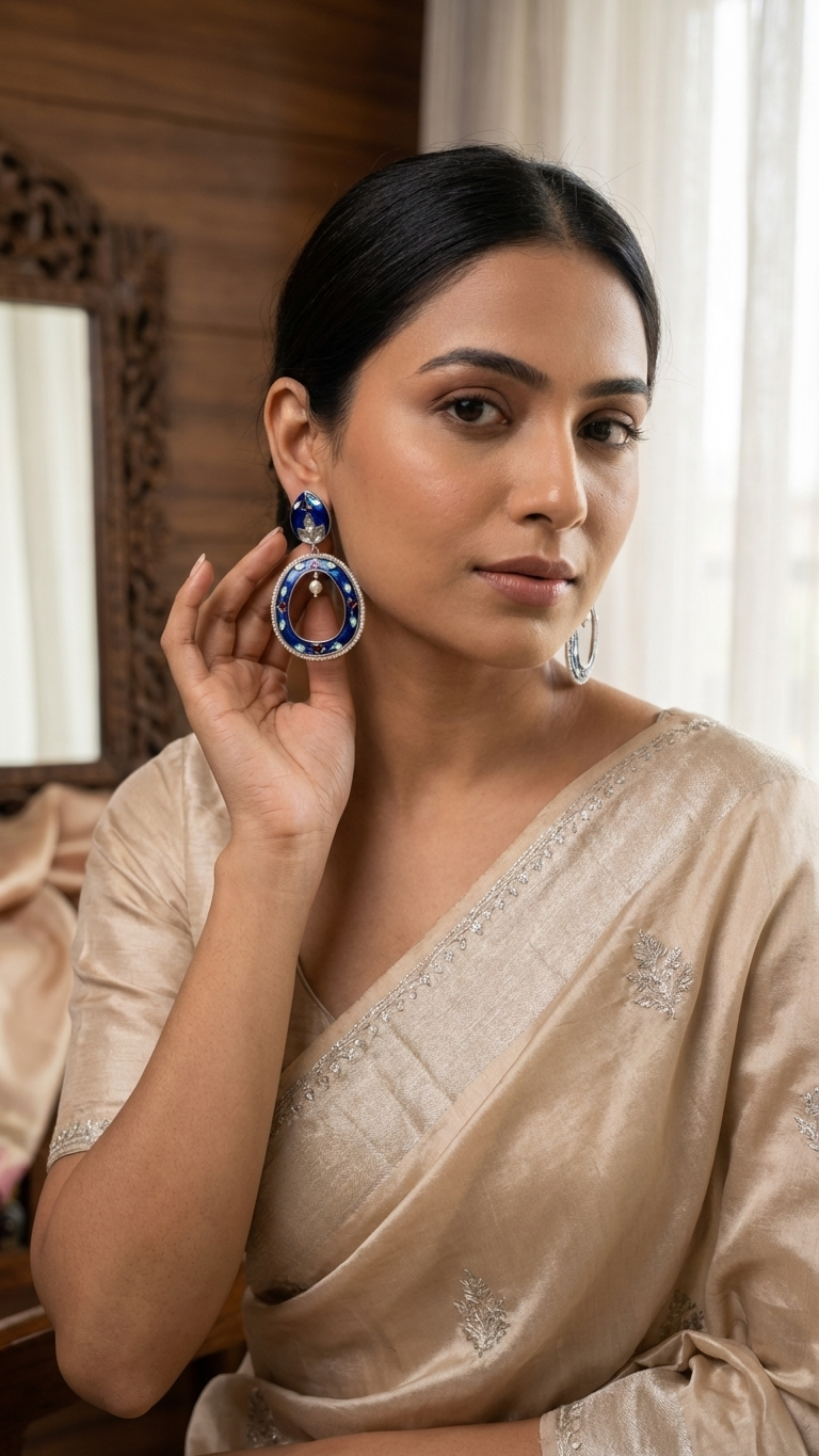 Colourful Hand Painted Earrings