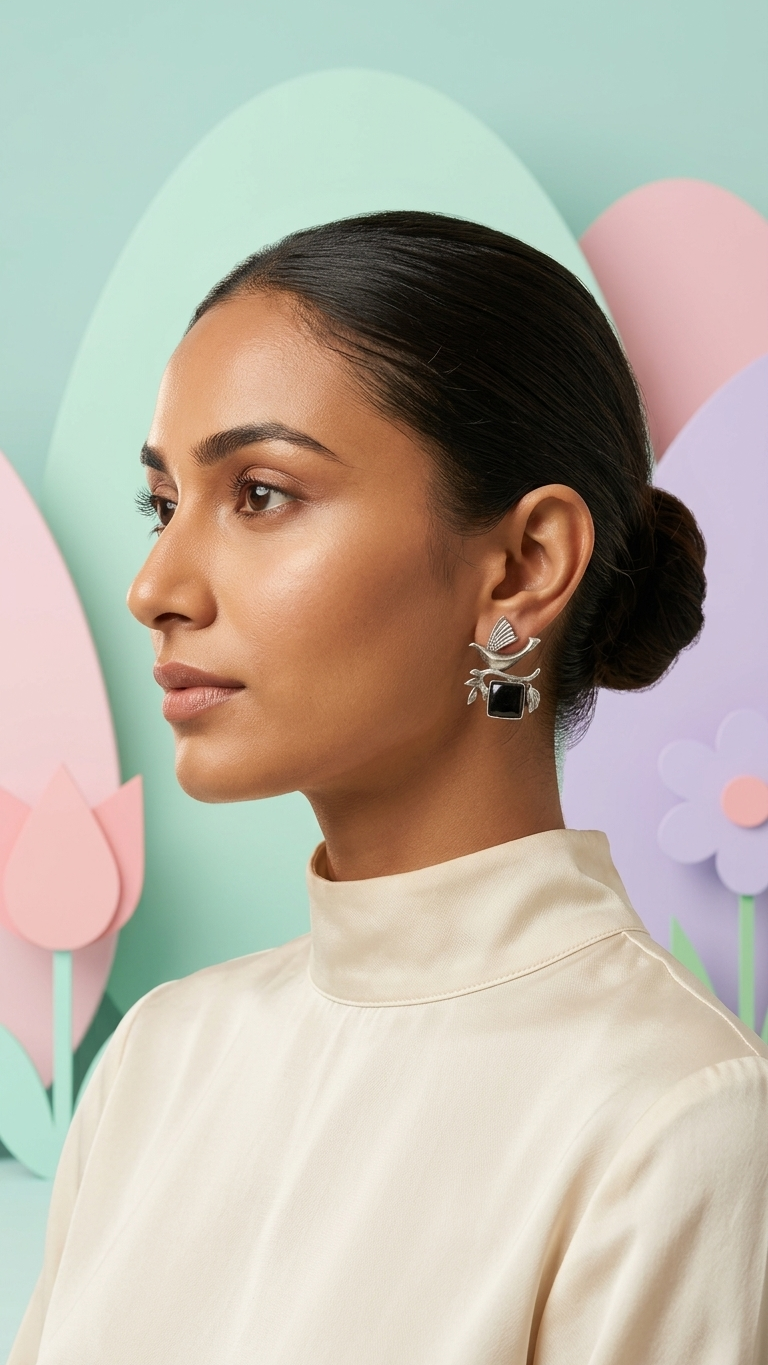Bird Monalisa Stone Earrings