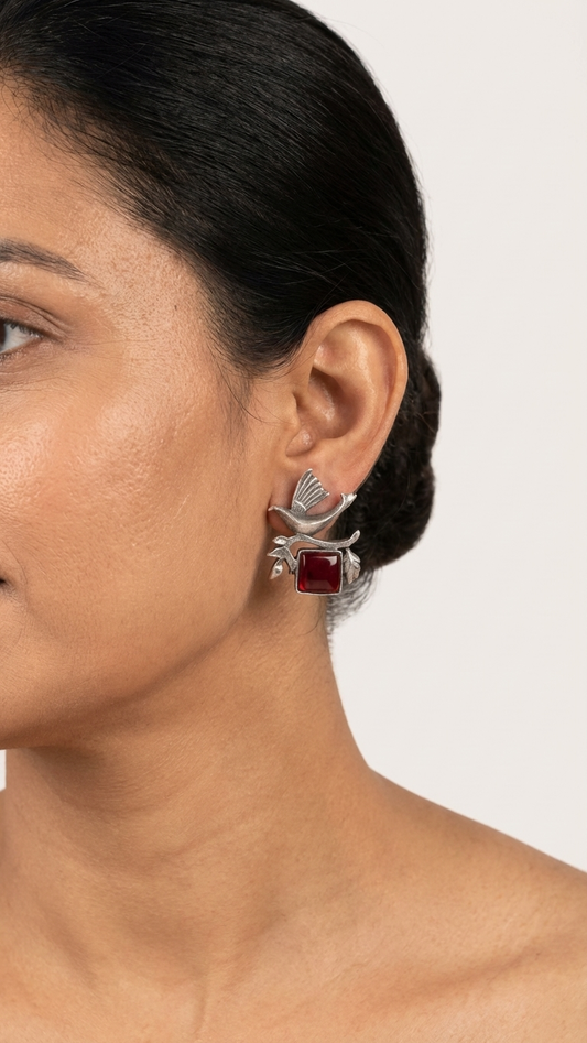 Bird Monalisa Stone Earrings