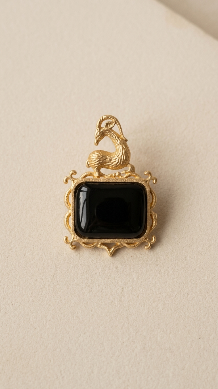 Dual Tone Brass Monalisa Stone Studs
