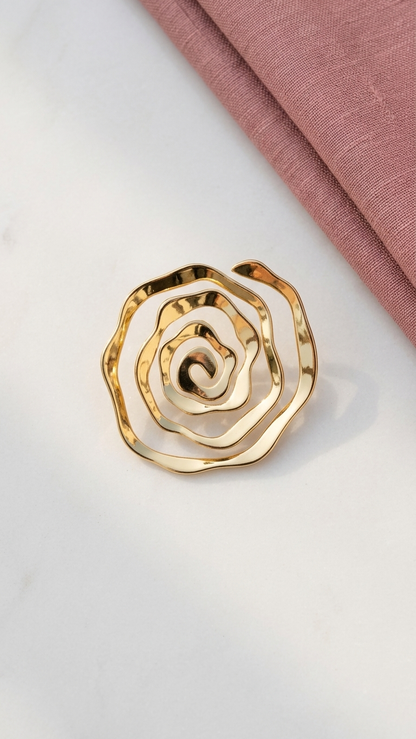 Gold Spiral Earrings