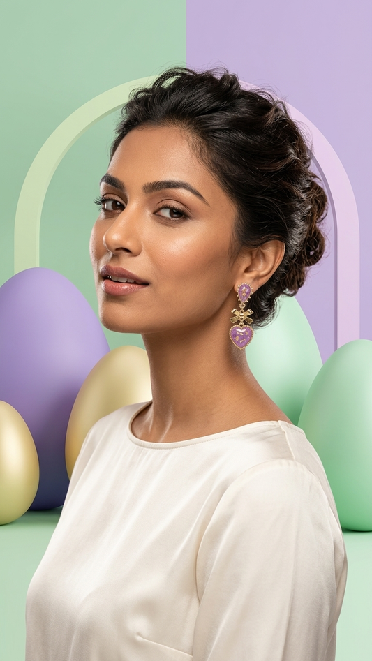 Celeste Heart Drop Earrings