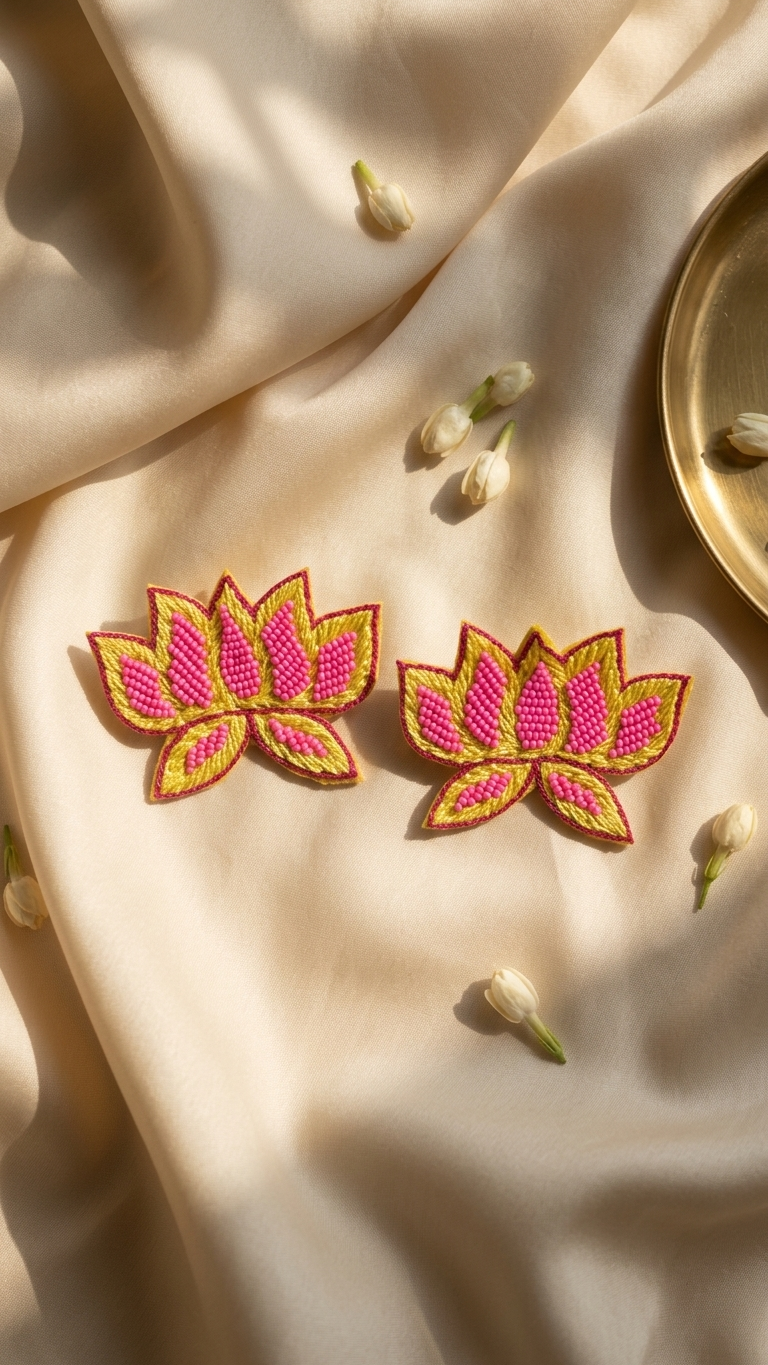 Sacred Lotus Bloom Earrings