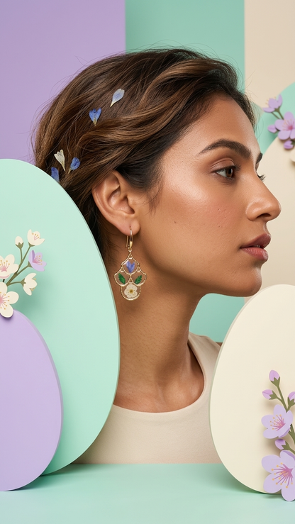 Blooming Charm Resin Earrings