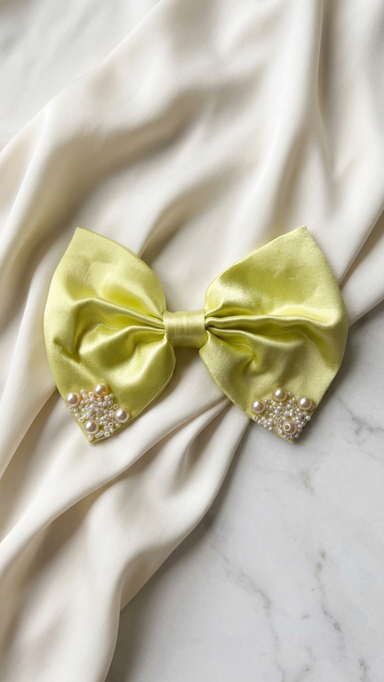 Pearl Bow Hair Clip