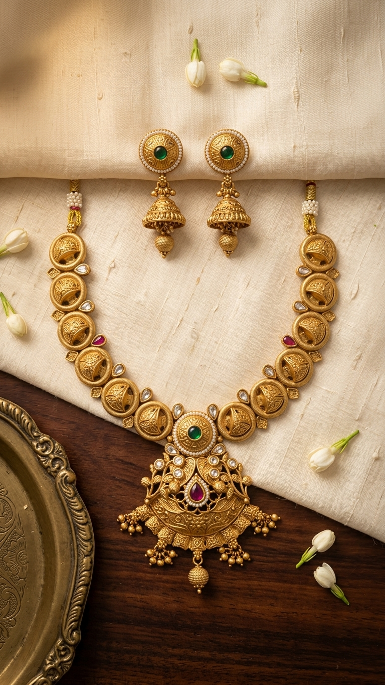 Round Multicolour Necklace Set