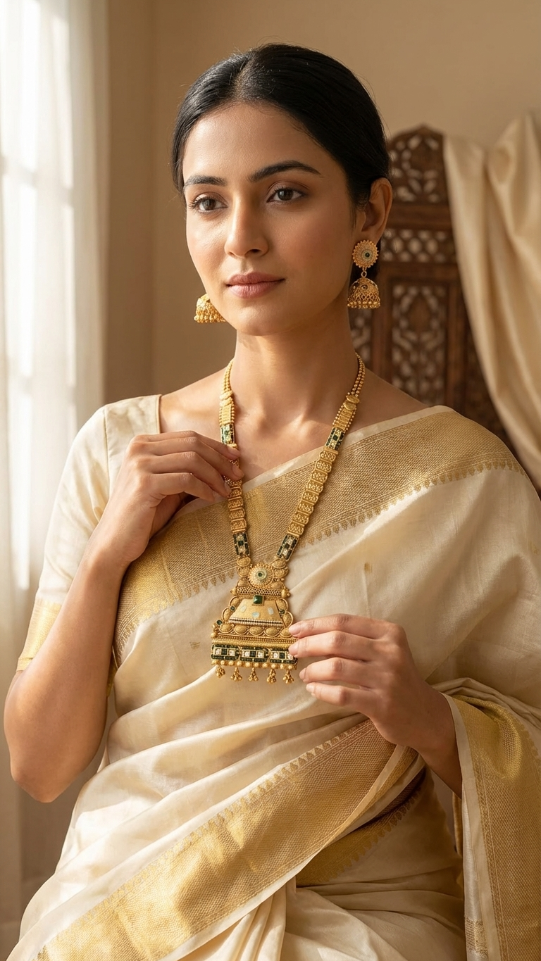 Green Gold Raani Haar