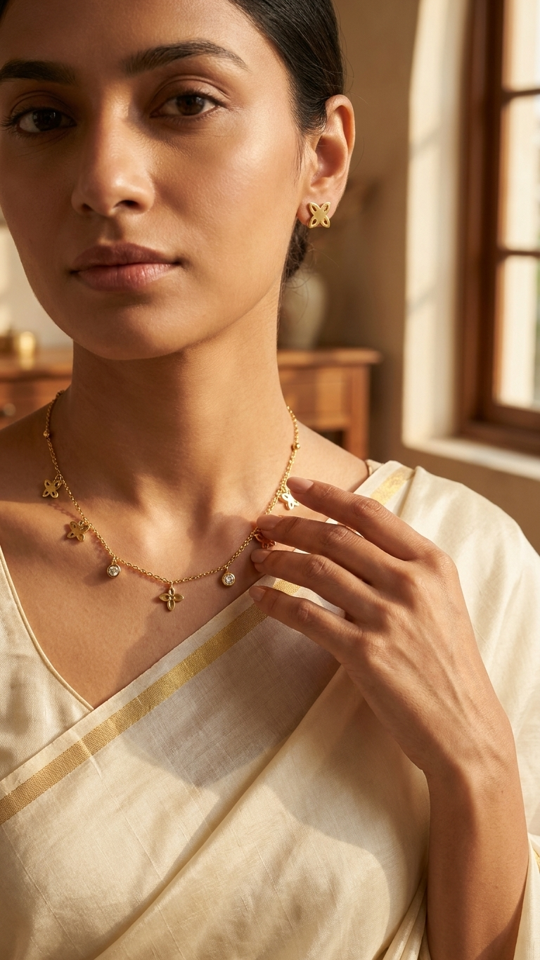 Dainty Pendant with Earrings