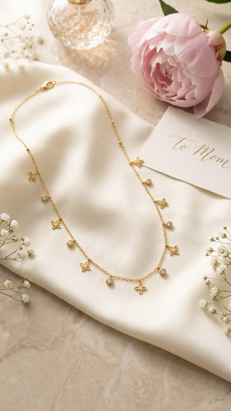 Dainty Pendant with Earrings
