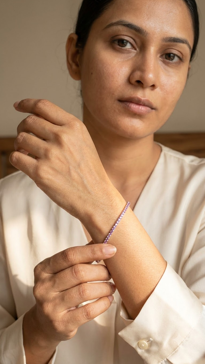 Blush Luxe Crystal Bracelet - Single Bracelet