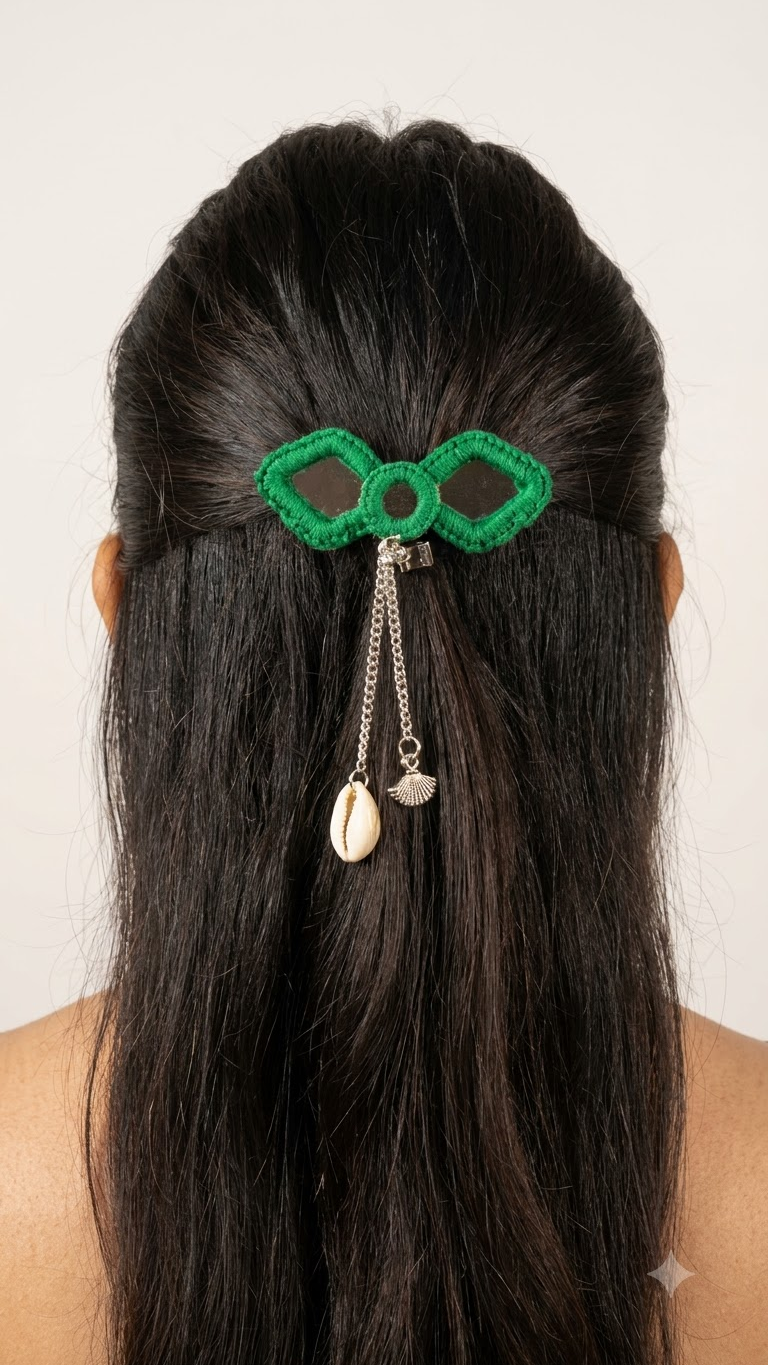 Mirror Charm Hair Clip