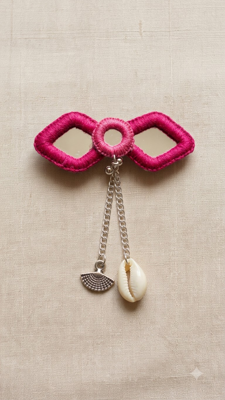 Mirror Charm Hair Clip