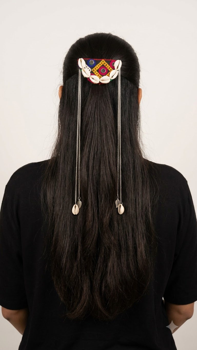 Cowrie Cascade Hair Accessory