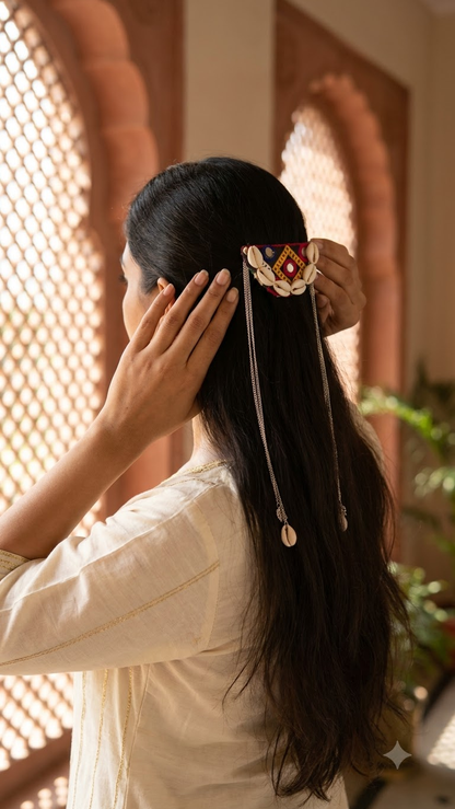 Cowrie Cascade Hair Accessory