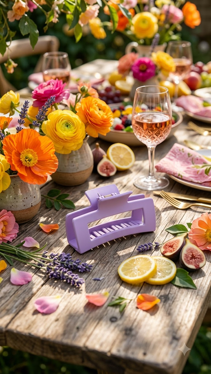 Matte Rectangular Hollow Hair Claw Clip