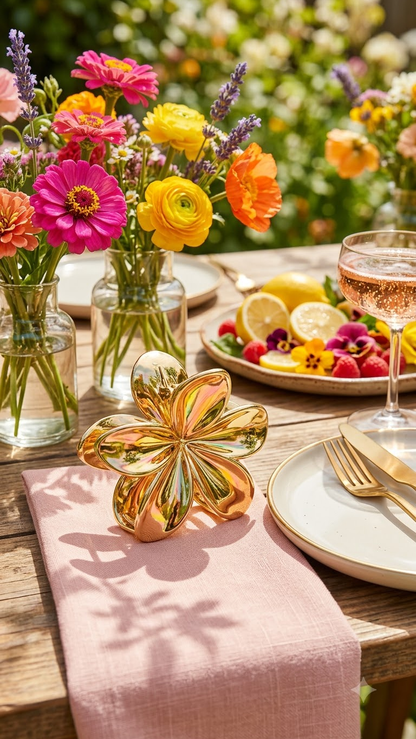 Luxe Metallic Bloom Hair Accessories