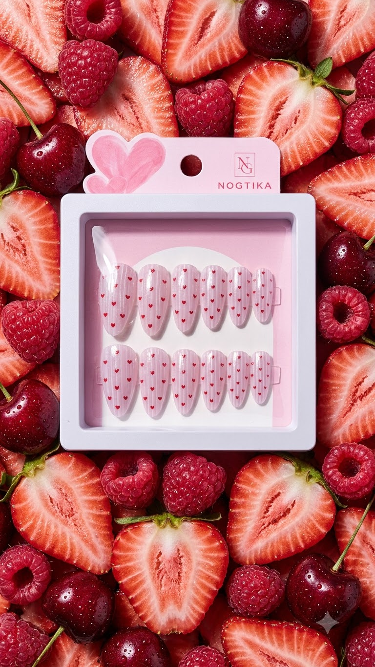 Mini Hearts Press On Nails