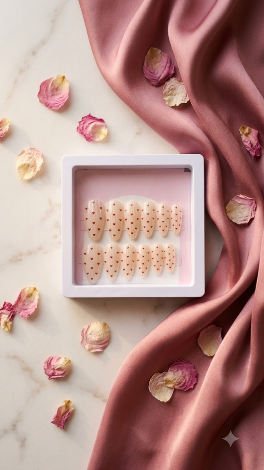 Mini Hearts Press On Nails